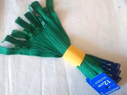 X500 Blixtlåspaket 12 cm spiral ej delbar mellangrön (5 st)