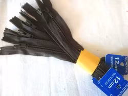 X500 Blixtlåspaket 12 cm spiral ej delbar mörkbrun (5 st)