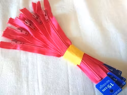 X501 Blixtlåspaket 15 cm spiral ej delbar rosa (5 st)