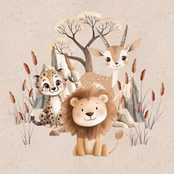 T7024 Joggingtyg Savannfamilj  (40 x 50 cm) 5-pack