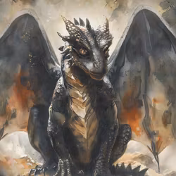 T7033 Joggingtyg Svart drake  (55 x 73 cm) 5-pack