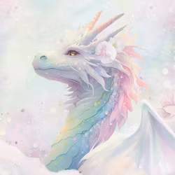 T7034 Joggingtyg Kristalldrake regnbåge  (55 x 73 cm) 5-pack