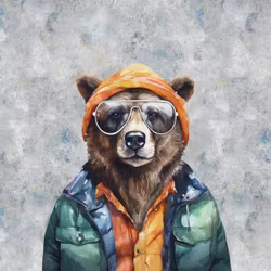 T7037 Joggingtyg Tuff björn (55 x 73 cm) 5-pack