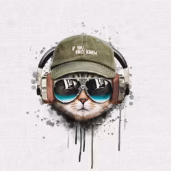 T7040 Joggingtyg Tuff katt (55 x 73 cm) 5-pack