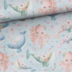 V1195 Bambumuslin Söta havsdjur  (5 m)