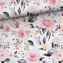 V1200 Bambumuslin Vackra blommor  (5 m)