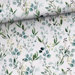 V1206 Bambumuslin Blad vit (5 m)