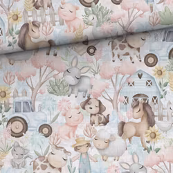 V1212 Bambumuslin Bondgårdsdjur (5 m)