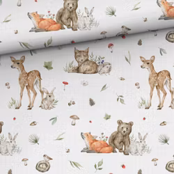 V1216 Bambumuslin Söta skogsdjur (5 m)