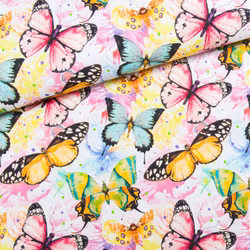 V1231 Bambuviscose Färgglada fjärilar (5 m)