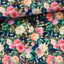 V1232 Bambuviscose Pion mörkblå (5 m)