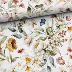 V1248 Bambuviscose Sommarblommor vit (5 m)