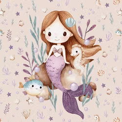 T7064 Joggingtyg Sjöjungfru i havets djup (40 x 50 cm) 5-pack