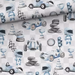 T7093 Trikå Söta racerbilar (5 m)