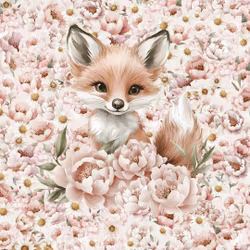 T7103 Joggingtyg Rävunge i blomsterhav (40 x 50 cm) 5-pack