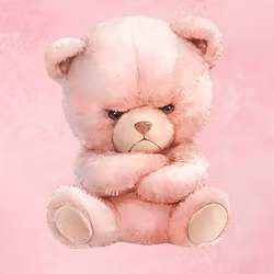 T7110 Joggingtyg Butter nallebjörn rosa (40 x 50 cm) 5-pack