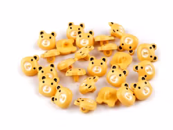 K1211 Knapp Nalle gul (25 st)