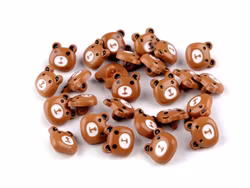 K1211 Knapp Nalle brun (25 st)