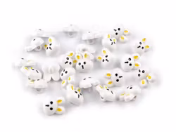 K1206 Knapp Kanin vit (25 st)