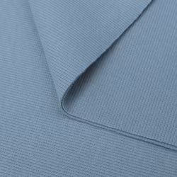 T6220 Ribbad mudd mellanblå (1 m)