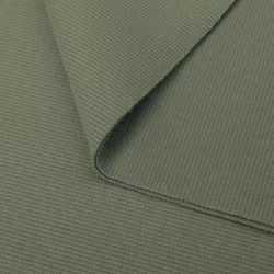 T6220 Ribbad mudd mörk olivgrön (1 m)