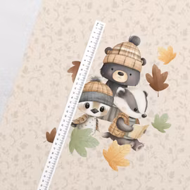 T7162 Joggingtyg Höstmys med skogskompisar (40 x 50 cm) 5-pack