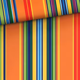 V1288 Bomullsväv Färgglada ränder (5 m)