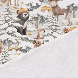 T7166 Joggingtyg Skogsdjur i vinterskog (5 m)