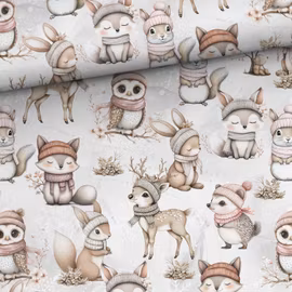 V1290 Bomullsväv Vintervänner (5 m)