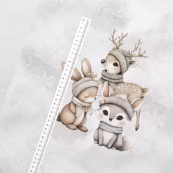 T7175 Joggingtyg Vintervänner i snön (40 x 50 cm) 5-pack