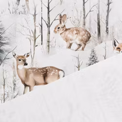 V1294 Bomullsväv Snöskogen (5 m)