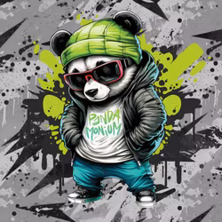 T7187 Joggingtyg Coola Pandan  (55 x 73 cm) 5-pack