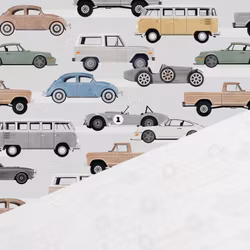 T7189 Trikå Nostalgi med bilar (5 m)