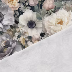 T7191 Joggingtyg Blomsterdröm i grått (5 m)