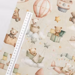 V1298 Bomullsväv Nalle i drömlandet (5 m)