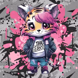 T7196 Joggingtyg Coola Streetkatten  (55 x 73 cm) 5-pack