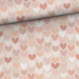 T7198 Trikå Puderhjärtan (5 m)