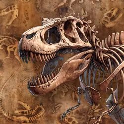 T7201 Joggingtyg Dinoutgrävning T-rex (40 x 50 cm) 5-pack