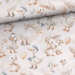 V1299 Bomullsväv Gäss på Äventyr (5 m)