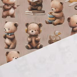 V1307 Bomullsväv Nallelek (5 m)