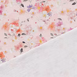 T7232 Joggingtyg Småblommor rosa (5 m)