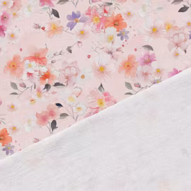 T7232 Joggingtyg Småblommor rosa (5 m)