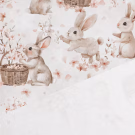 T7237 Trikå Blomsterkaniner (5 m)