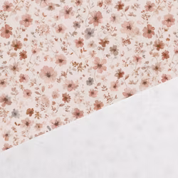 V1308 Bomullsväv Söta blommor (5 m)