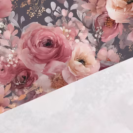 V1309 Bomullsväv Roshav Vintage Garden (5 m)