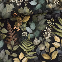 V1311 Bomullsväv Skogens Blad (5 m)