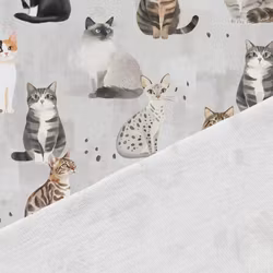 T7250 Joggingtyg Katter grå (5 m)