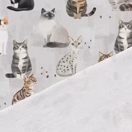 T7250 Joggingtyg Katter grå (5 m)