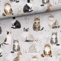 T7250 Joggingtyg Katter grå (5 m)