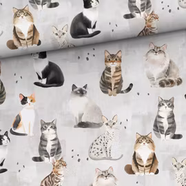 T7250 Joggingtyg Katter grå (5 m)